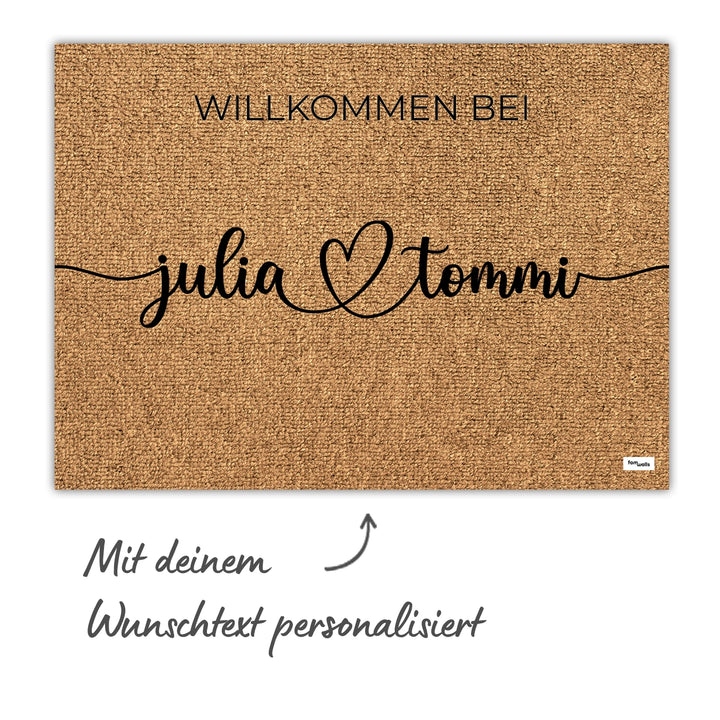 Personalisierte Fußmatte ''Eure Namen'' famwalls