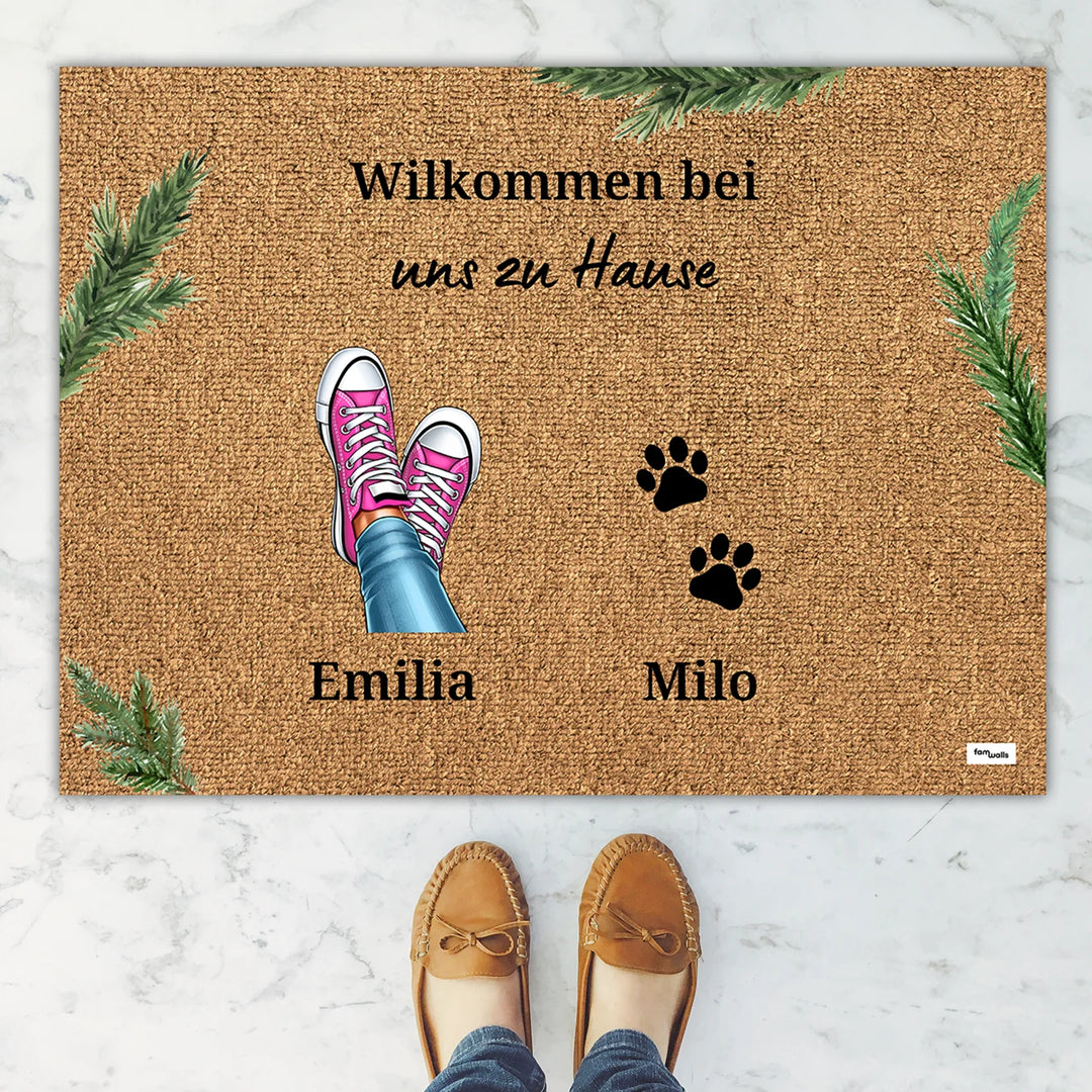 Personalisierte Fußmatte ''Eure Sneaker'' - Weihnachten famwalls