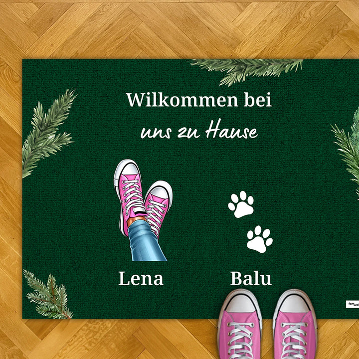 Personalisierte Fußmatte ''Eure Sneaker'' - Weihnachten famwalls