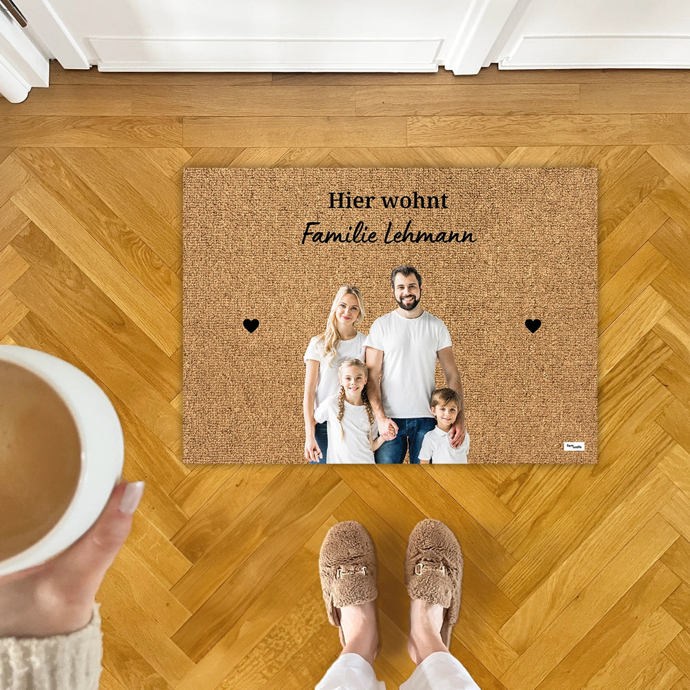 Personalisierte Fußmatte ''Foto & Text'' famwalls