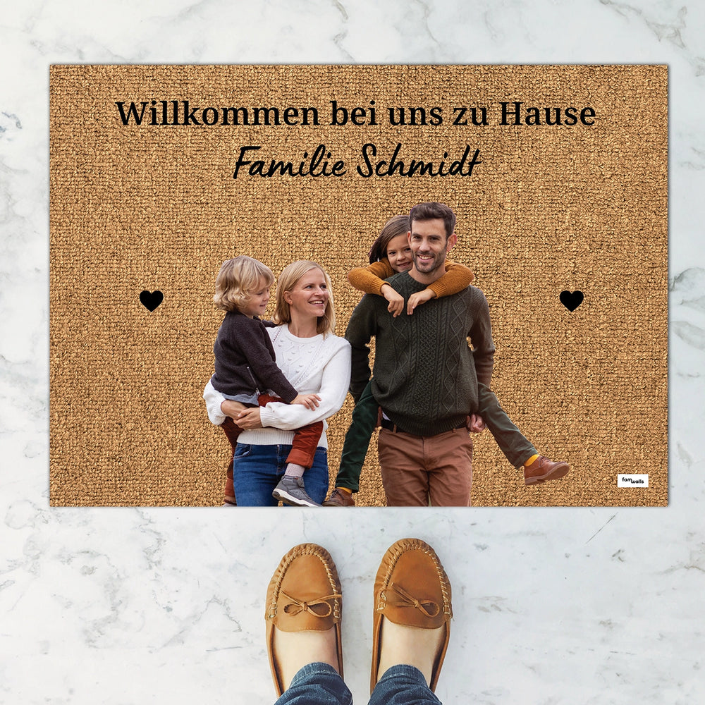 Personalisierte Fußmatte ''Foto & Text'' famwalls