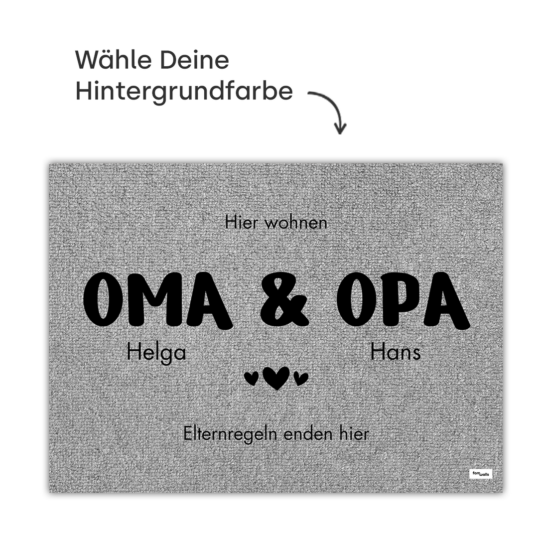 Personalisierte Fußmatte "Oma & Opa" famwalls