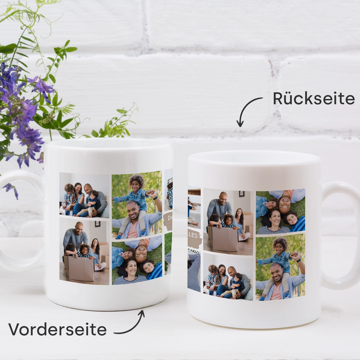 Personalisierte Tasse "Foto Collage" famwalls