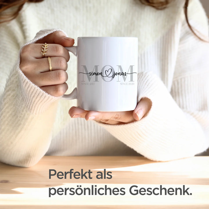 Personalisierte Tasse "Mom" famwalls