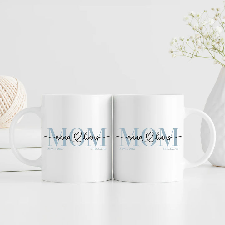 Personalisierte Tasse "Mom" famwalls