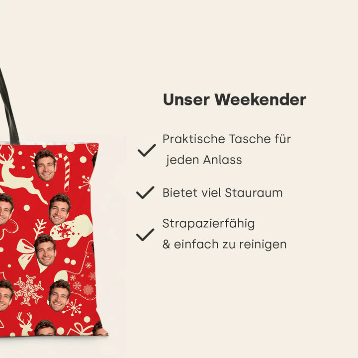 Personalisierte Weekender Tasche "Weihnachtsmotiv" famwalls