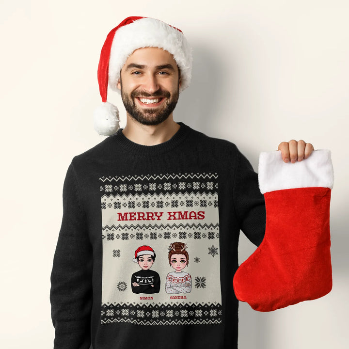 Personalisierter Christmas Sweater "Cartoon" famwalls