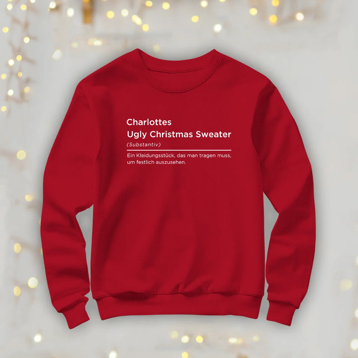 Personalisierter Christmas Sweater "Definition" famwalls