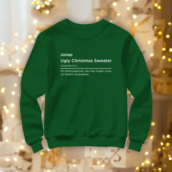 Personalisierter Christmas Sweater "Definition" famwalls