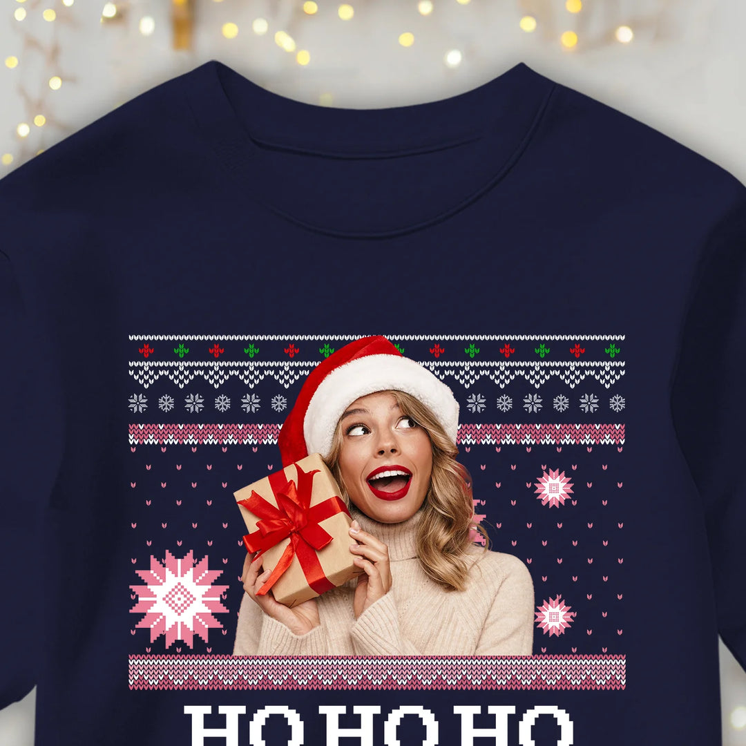 Personalisierter Christmas Sweater "Ho Ho Ho" famwalls