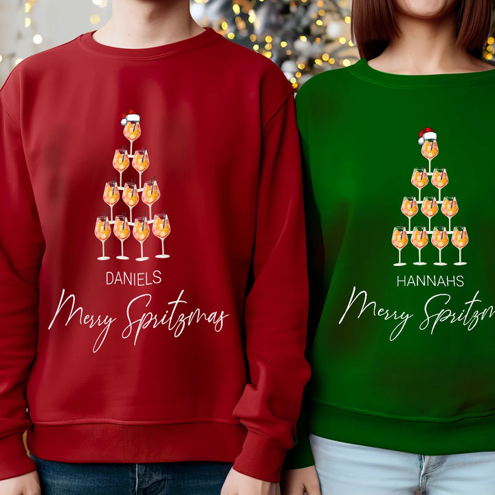 Personalisierter Christmas Sweater "Merry Spritzmas" famwalls