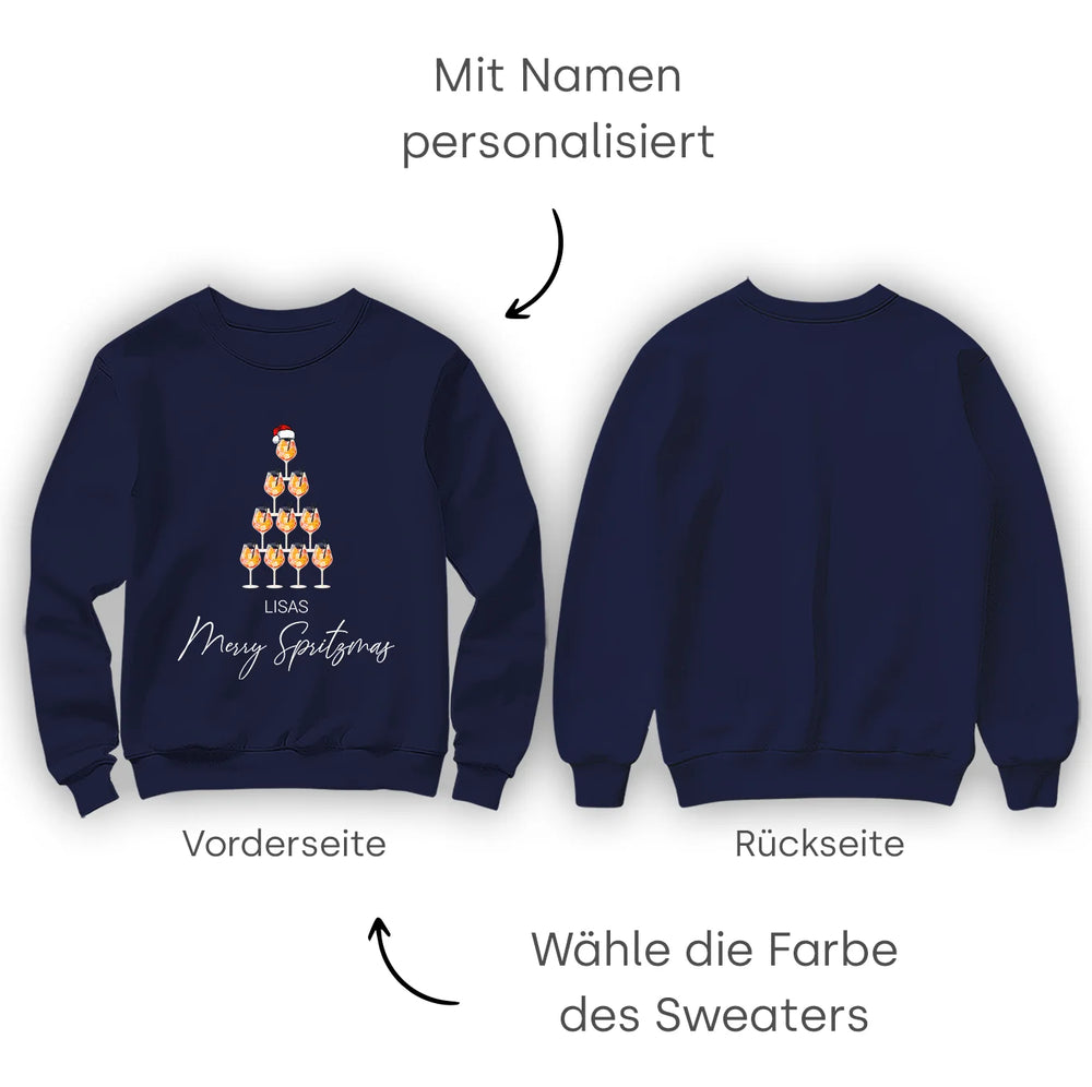 Personalisierter Christmas Sweater "Merry Spritzmas" - famwalls