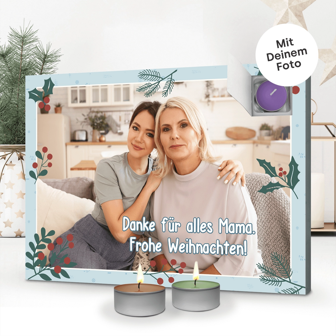 Personalisierter Duftkerzen Adventskalender "Mama" famwalls