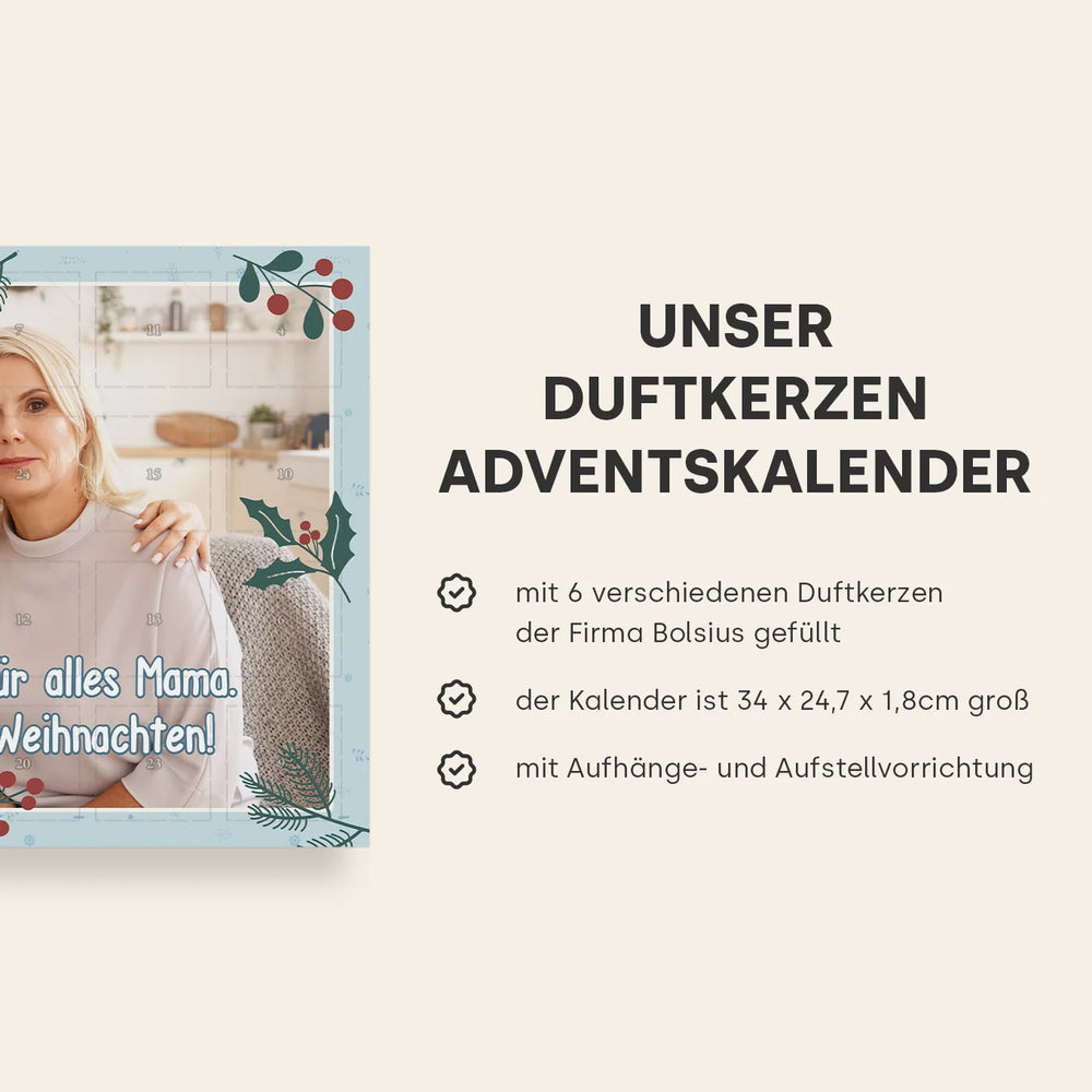 Personalisierter Duftkerzen Adventskalender "Mama" famwalls