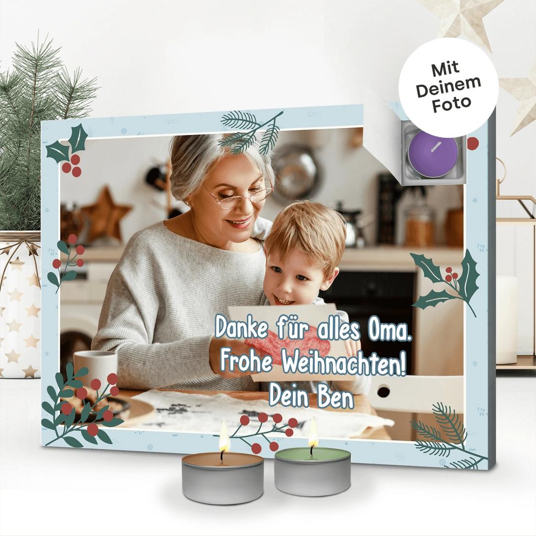 Personalisierter Duftkerzen Adventskalender "Oma" famwalls