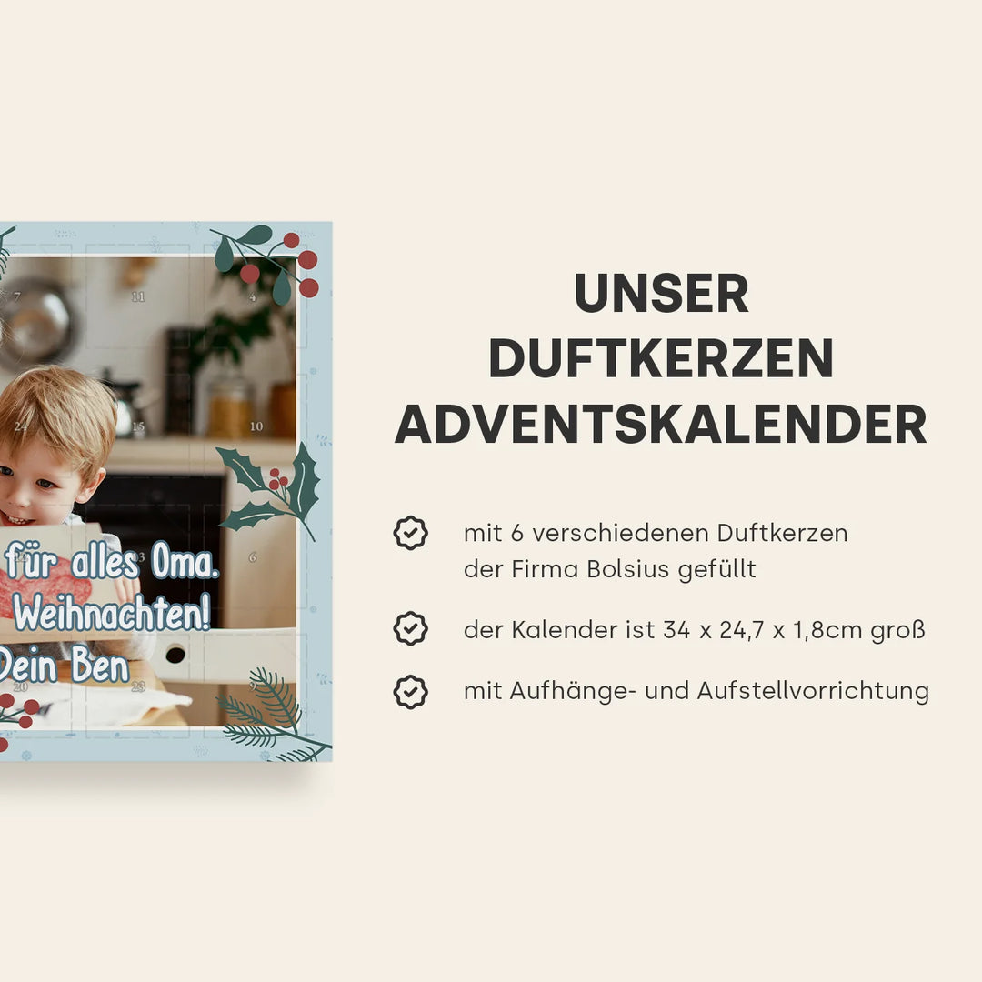 Personalisierter Duftkerzen Adventskalender "Oma" famwalls