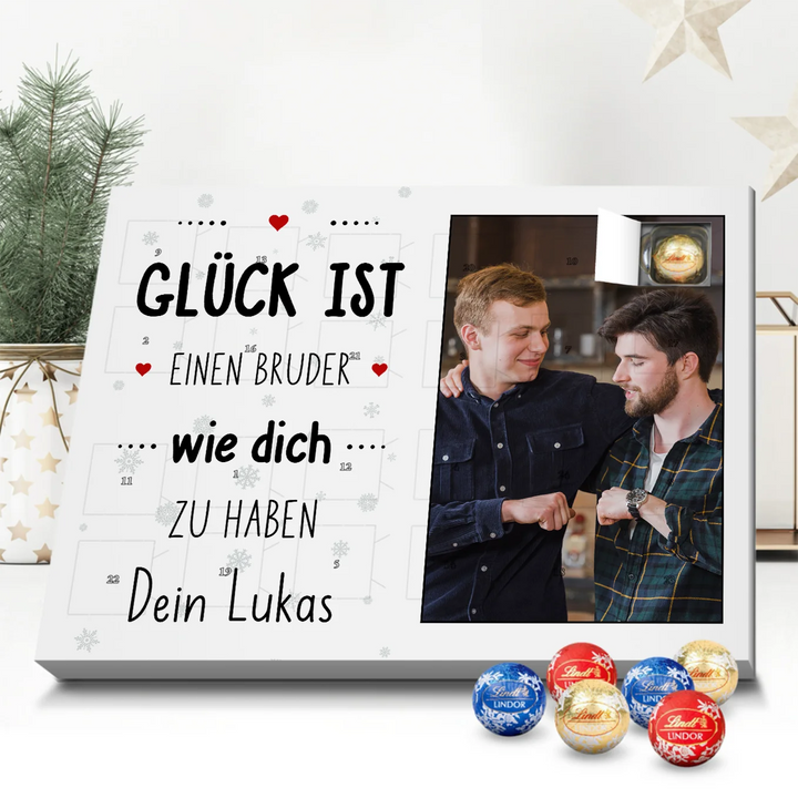 Personalisierter Lindt Adventskalender "Bruder" famwalls