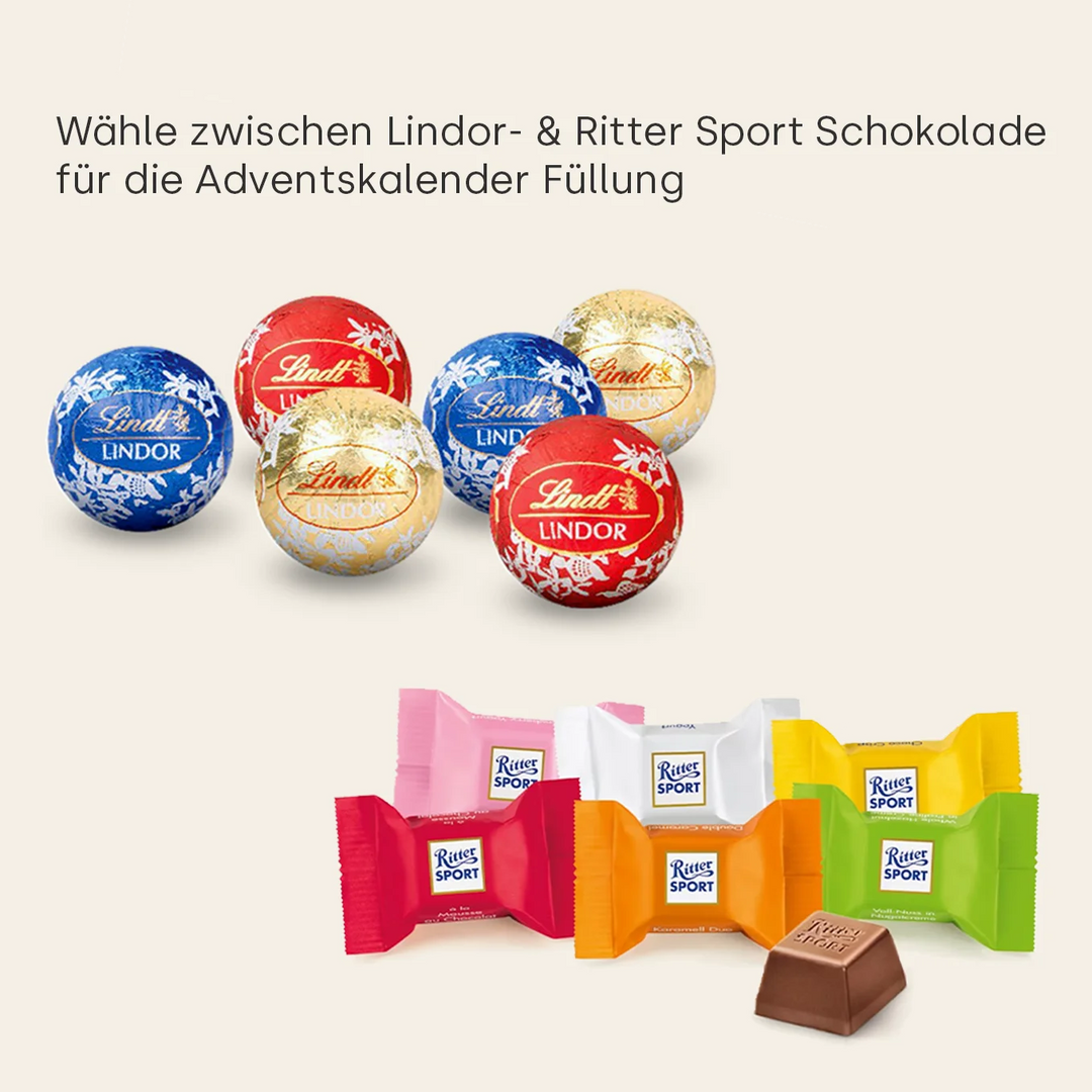 Personalisierter Ritter Sport / Lindor “Freundin” Adventskalender famwalls