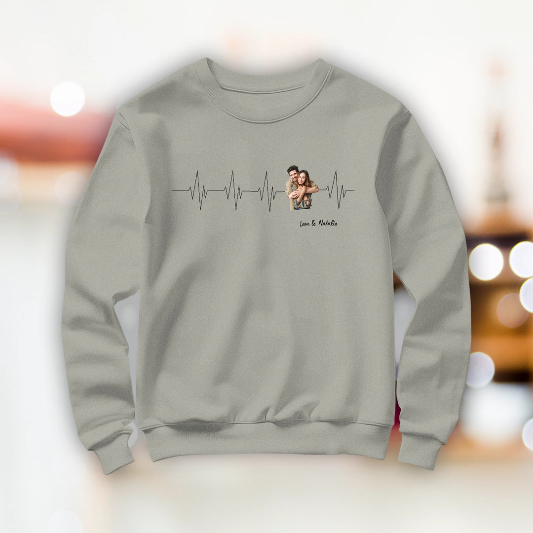 Personalisierter Sweater "Herzschlag Pärchen" famwalls