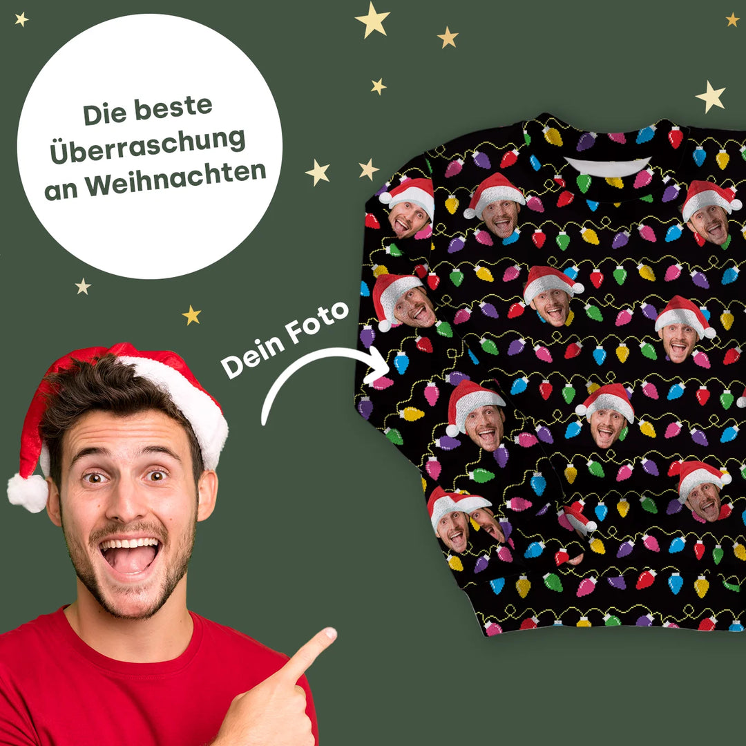 Personalisierter Ugly Christmas Sweater "Dein Foto" famwalls