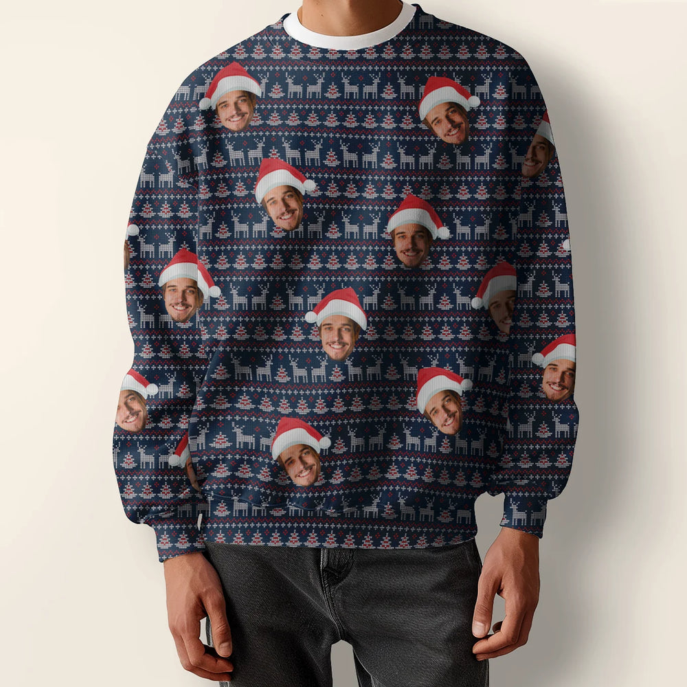 Personalisierter Ugly Christmas Sweater "Rentier" famwalls