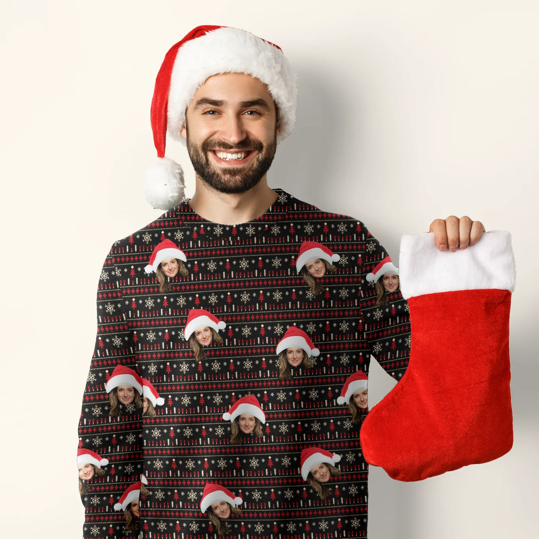 Personalisierter Ugly Christmas Sweater "Schnee" famwalls