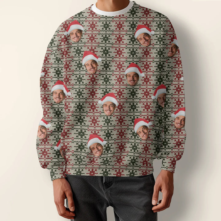 Personalisierter Ugly Christmas Sweater "Strickmuster" famwalls