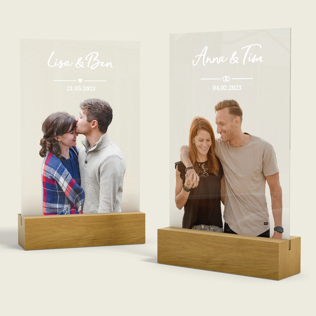 Personalisiertes Acryl-Glas "Foto Brautpaar" famwalls