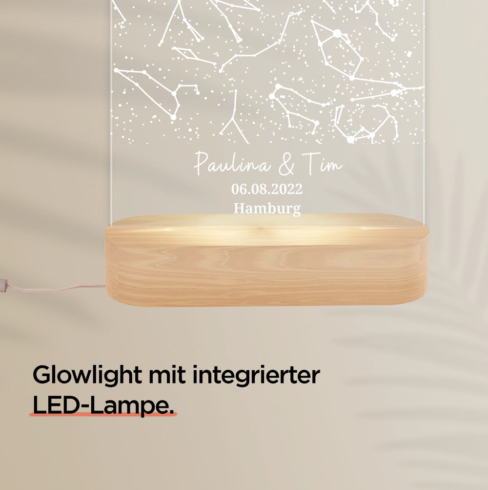 Personalisiertes Glowlight ''Sternenhimmel'' famwalls