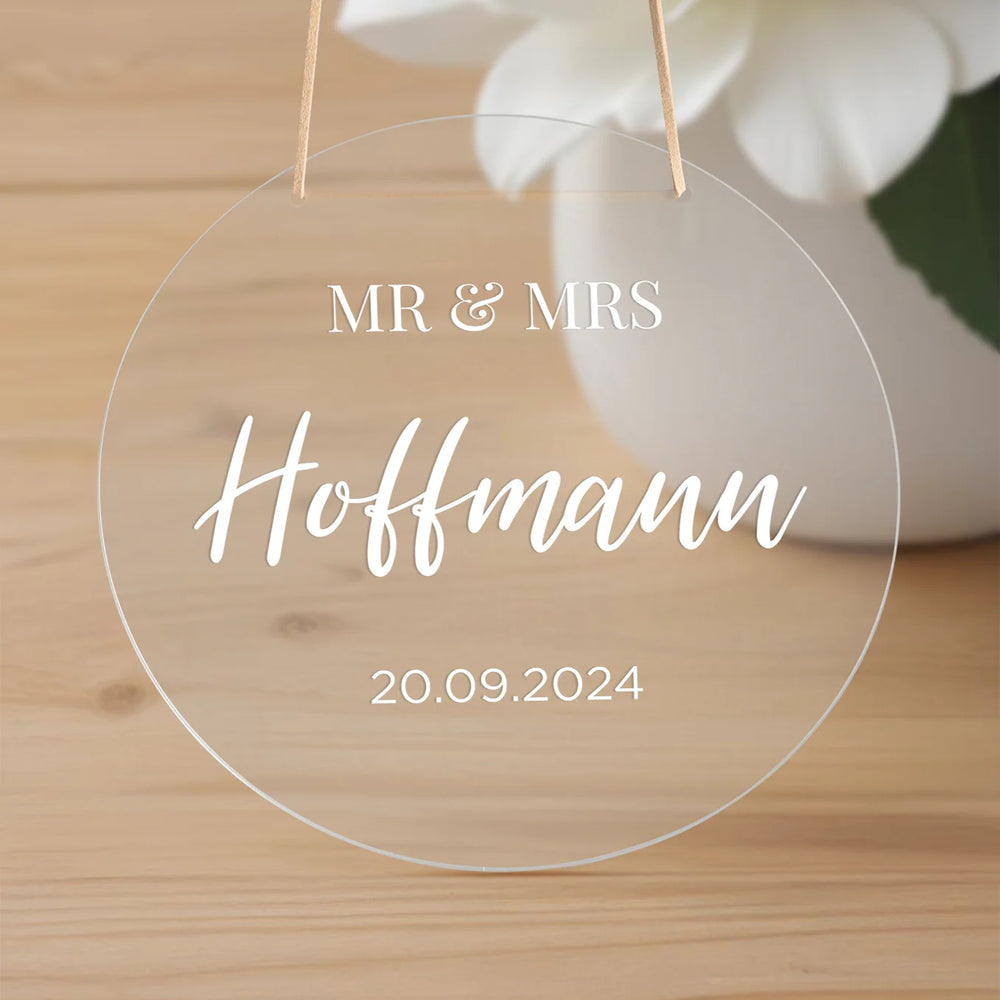 Personalisiertes Acryl-Türschild “Mr & Mrs” famwalls