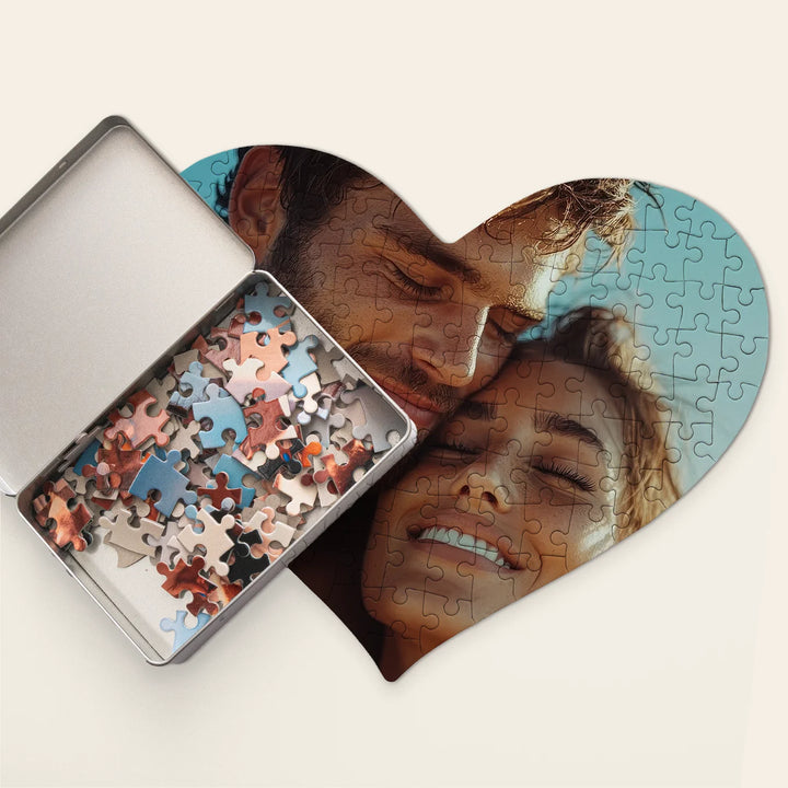 Personalisiertes Herz Puzzle "Foto" - famwalls