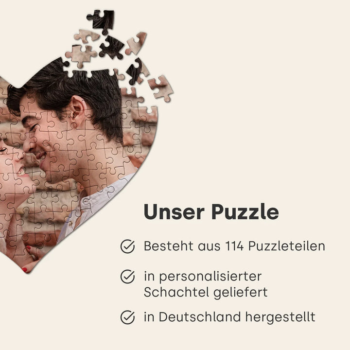 Personalisiertes Herz Puzzle "Foto" - famwalls