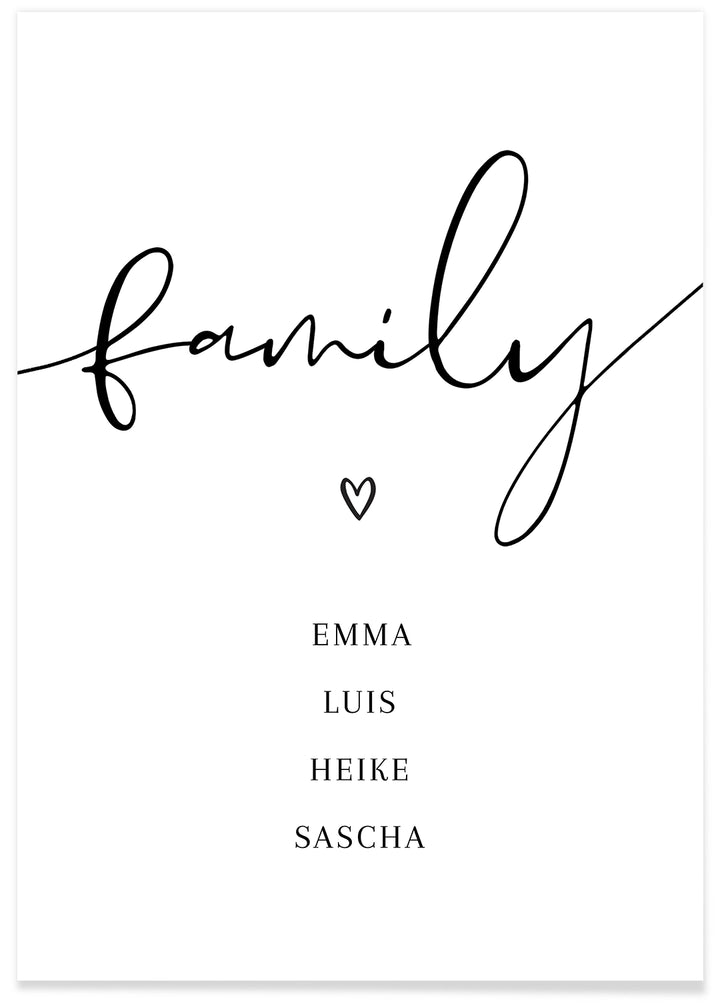 Personalisiertes Poster "Family" - famwalls