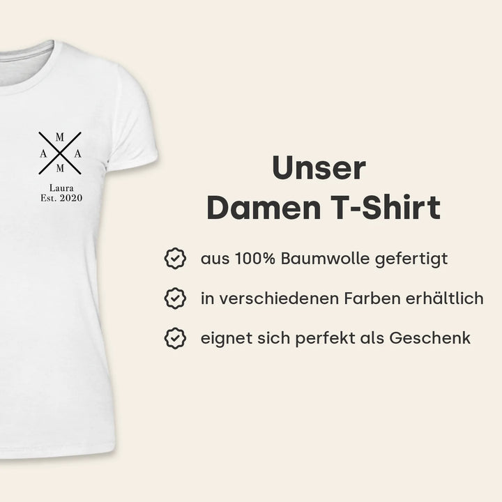 Personalisiertes T-Shirt "MAMA" - famwalls