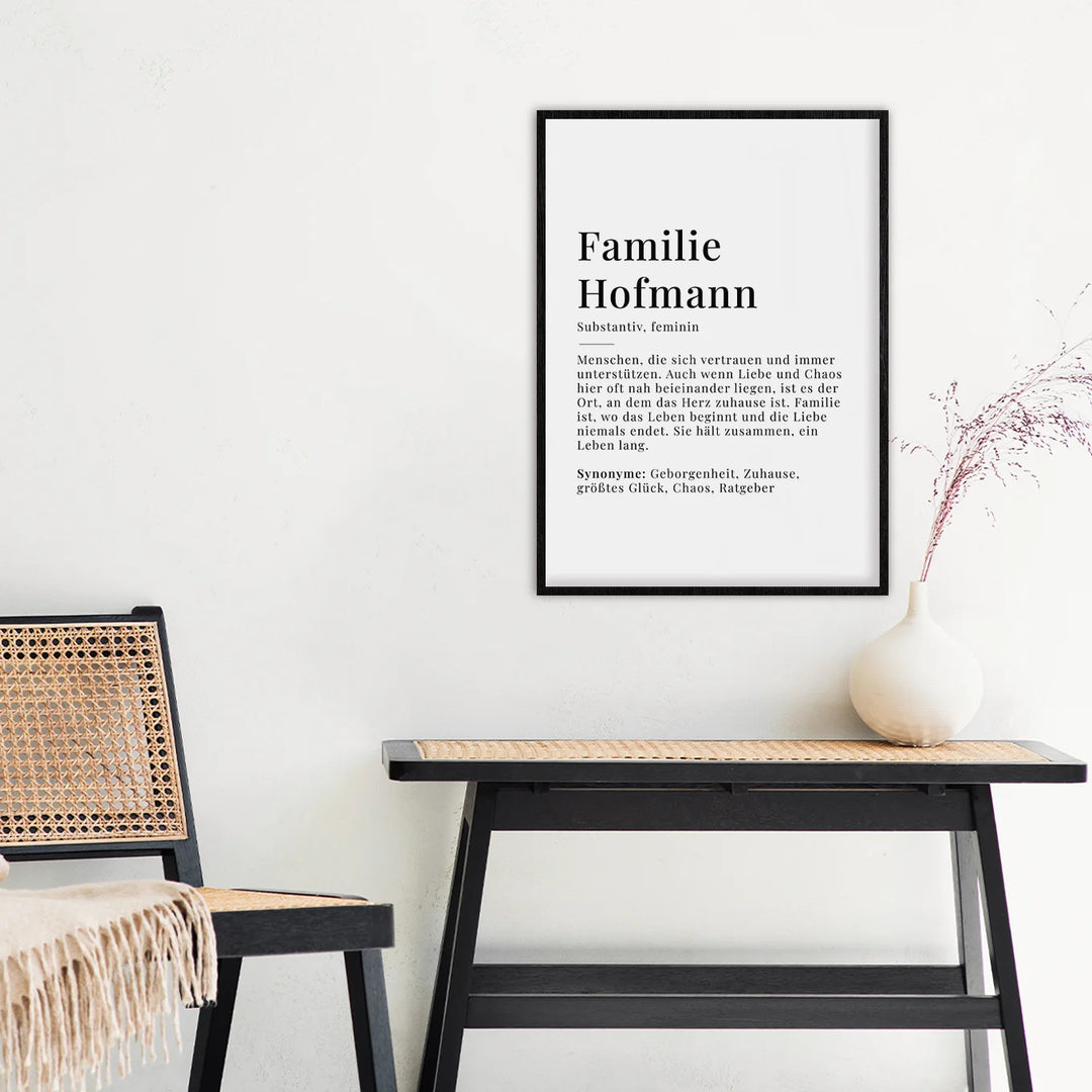 Poster "Familie Definition" famwalls