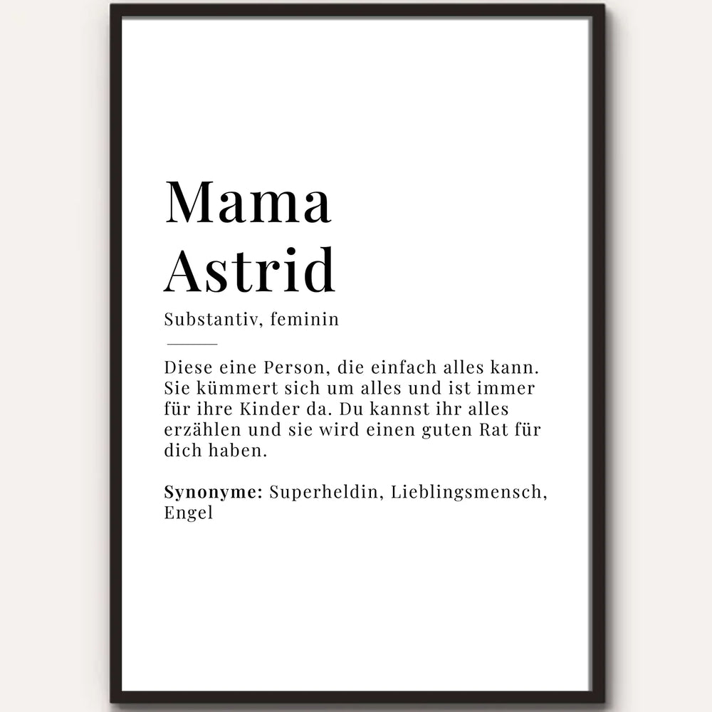 Poster "Mama Definition" famwalls