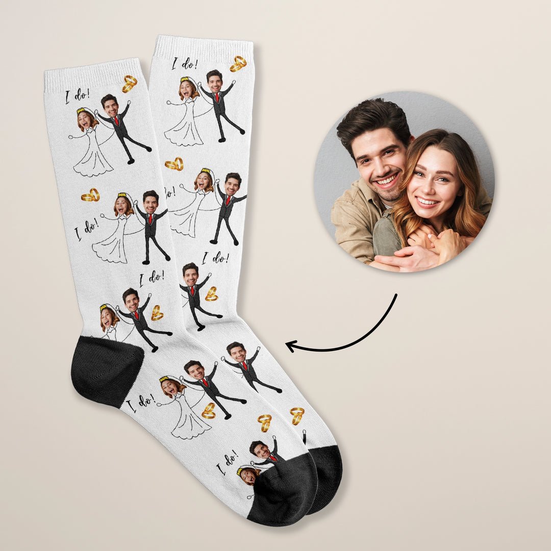 Personalisierte Socken ''Hochzeitspaar'' famwalls