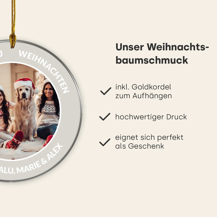 Weihnachtsbaumschmuck ''Dein Foto & Text'' famwalls