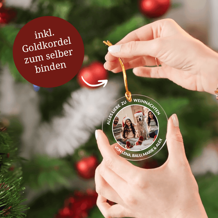 Weihnachtsbaumschmuck ''Dein Foto & Text'' famwalls