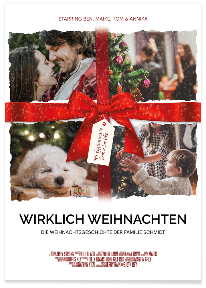 Weihnachtsfilm-Poster "Foto Geschenk" famwalls