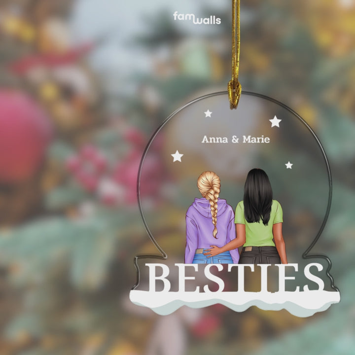 Étiquette de Noël ''Besties''