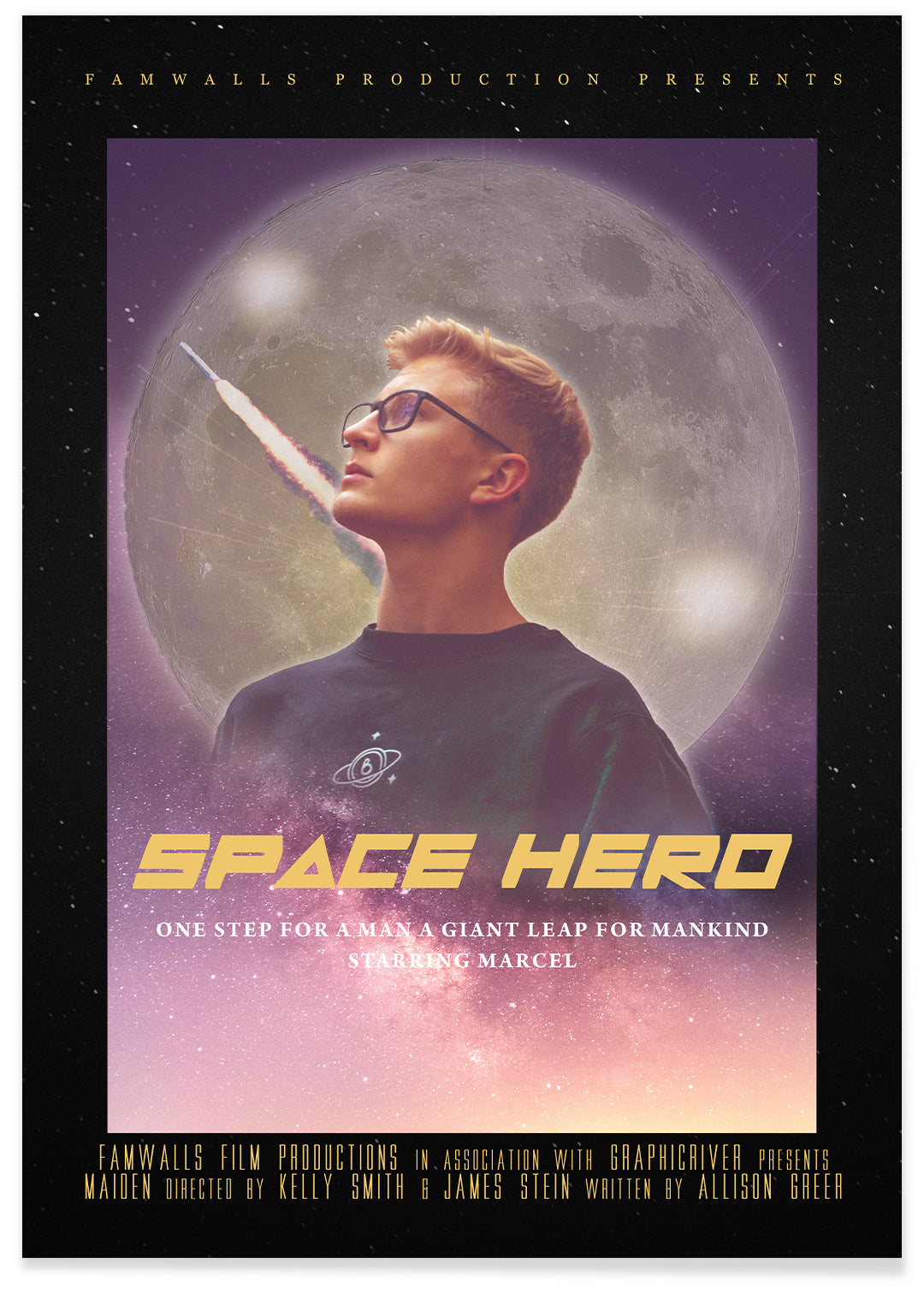 Filmposter "Space Hero" famwalls