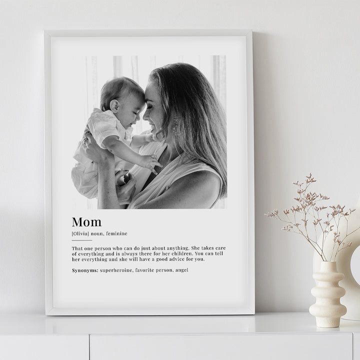 Fotoposter "Mom Definition" Englisch famwalls