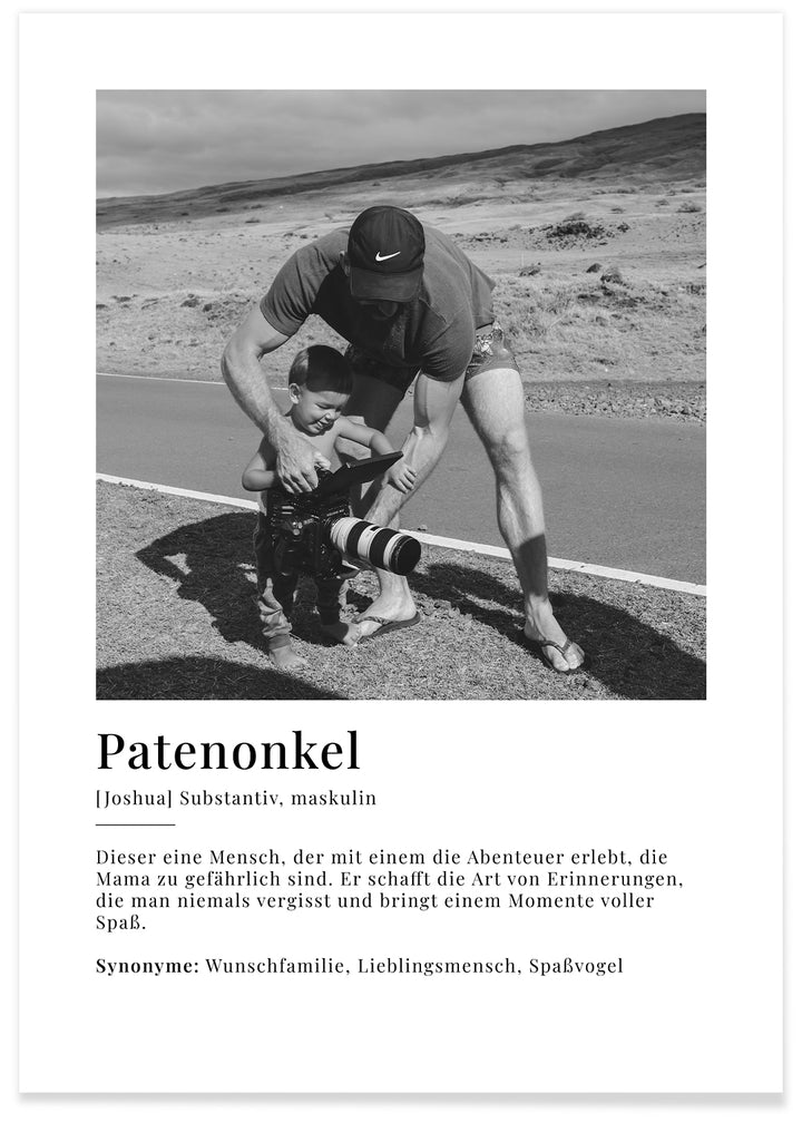 Fotoposter "Patenonkel Definition" famwalls