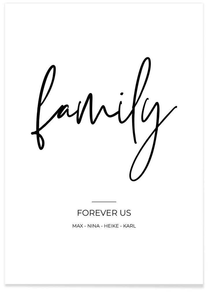 Poster "Family - Forever Us" famwalls