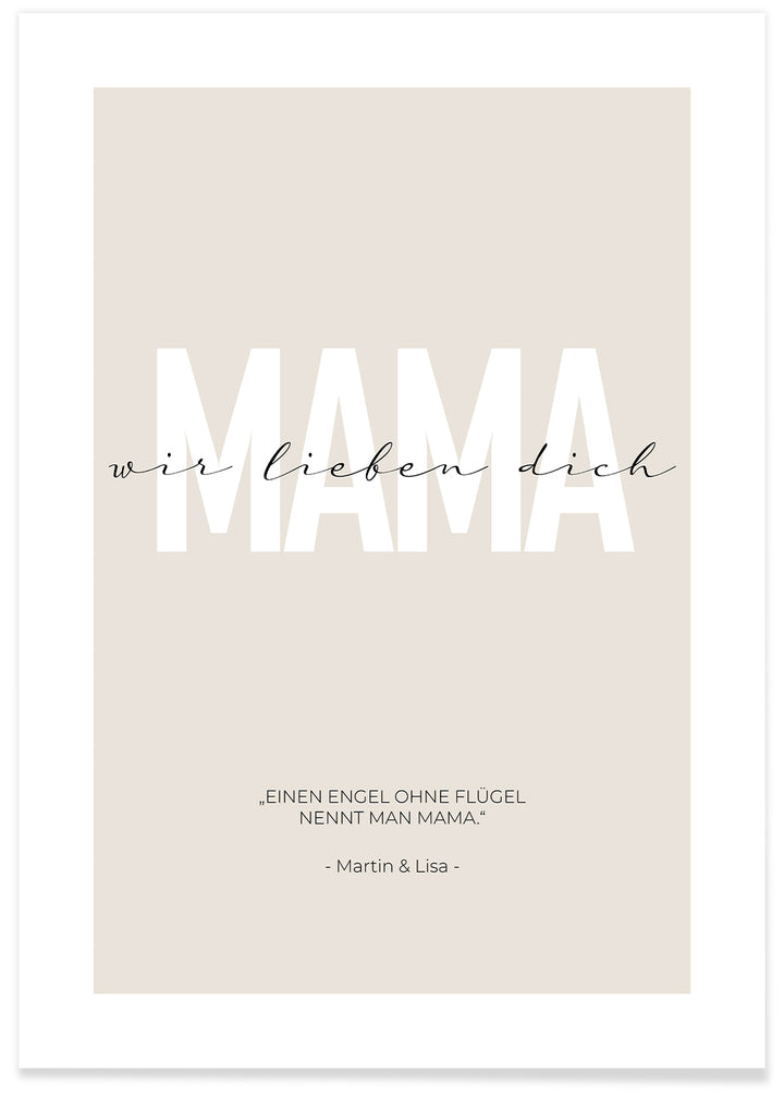 Poster "Liebe Mama" famwalls