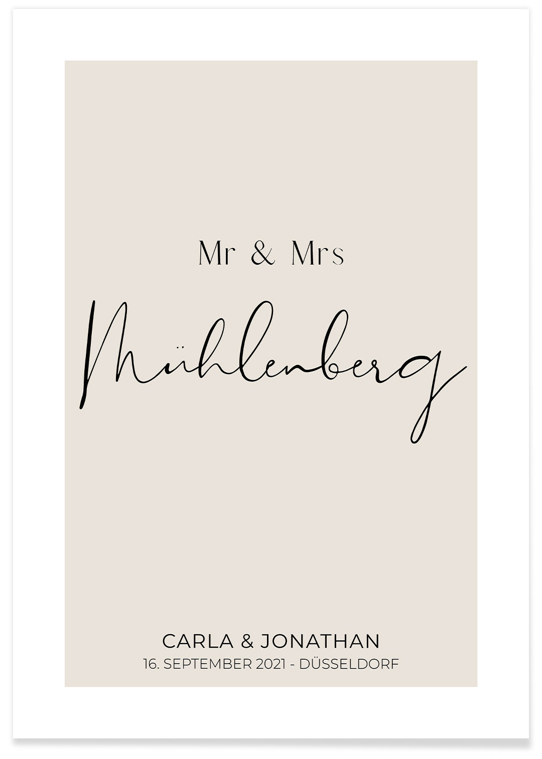 Poster "Mr & Mrs" famwalls